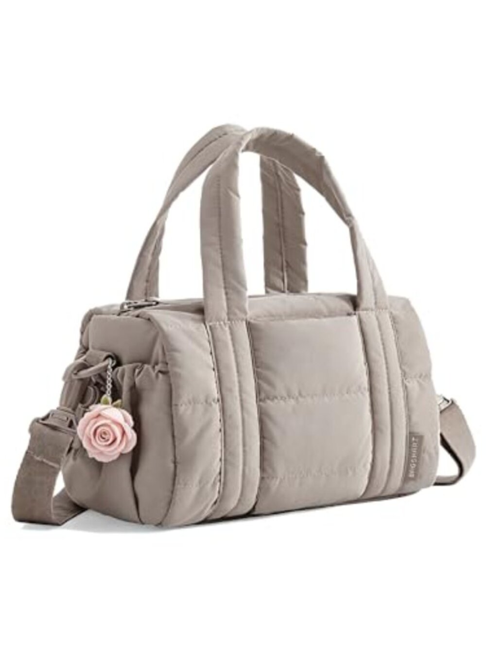 Puffy Quilted Gym Crossbody Duffle Bag Yoga Dance Travel Weekender